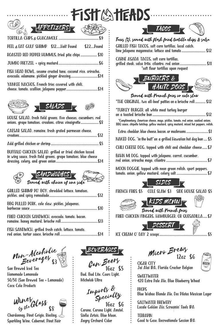 Menu page 1
