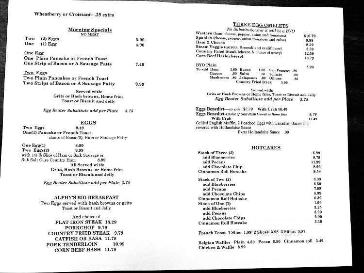 Menu page 1