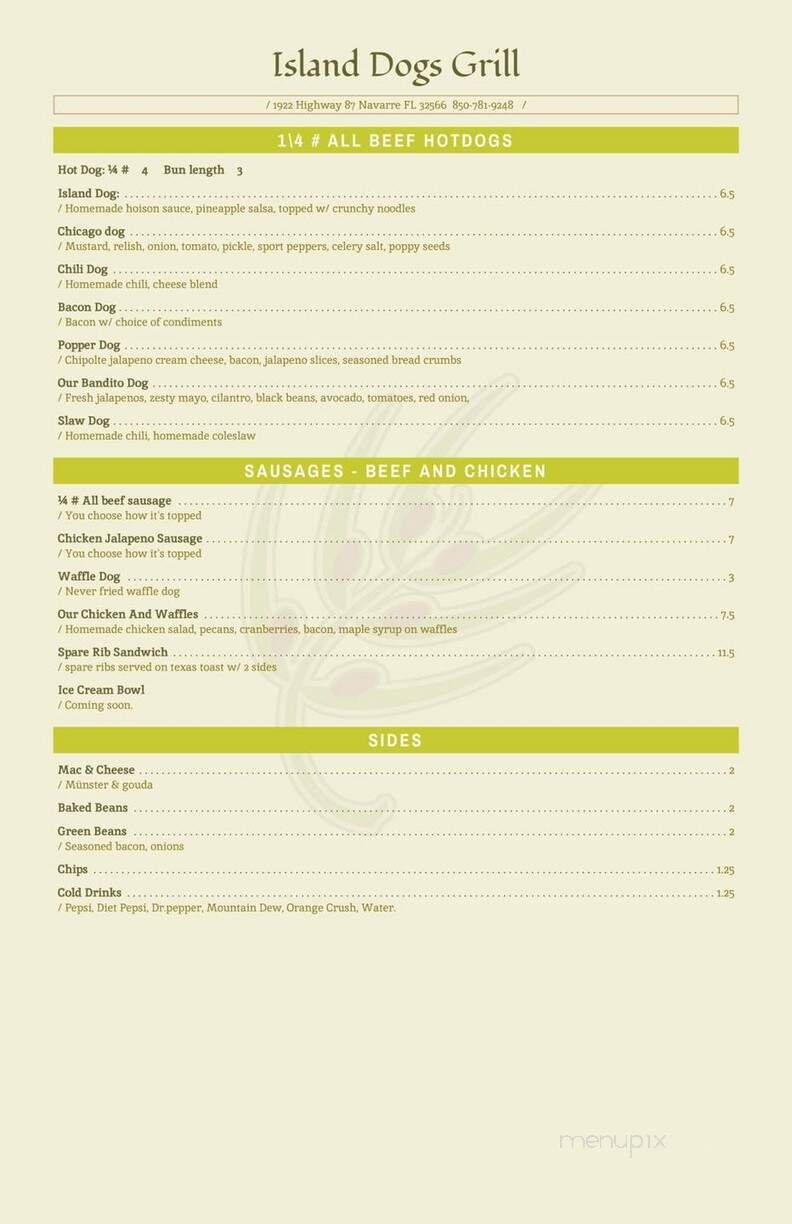 Menu page 5