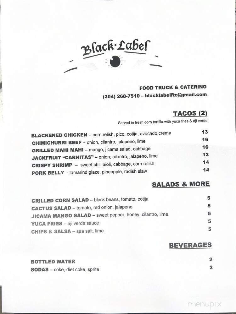 Menu page 1