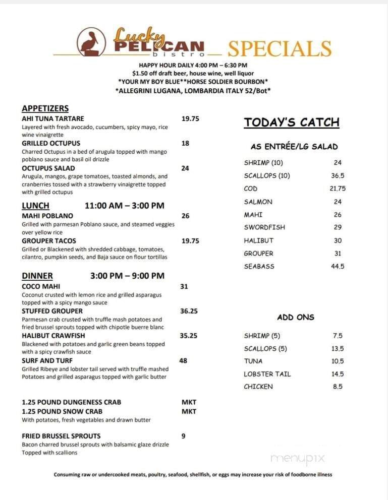 Menu page 1