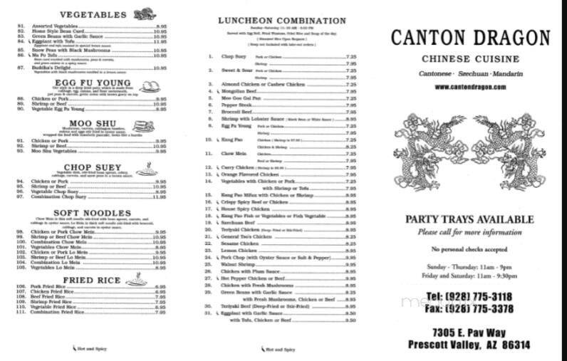 Menu page 2