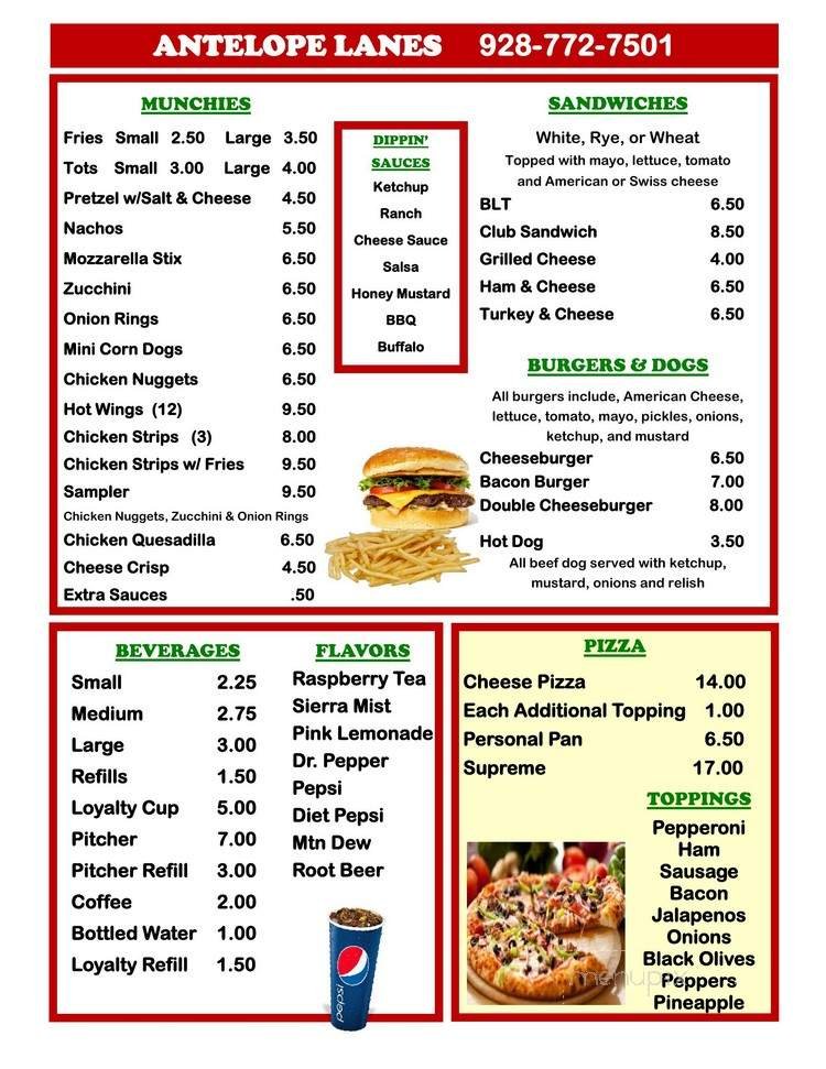 Menu page 1