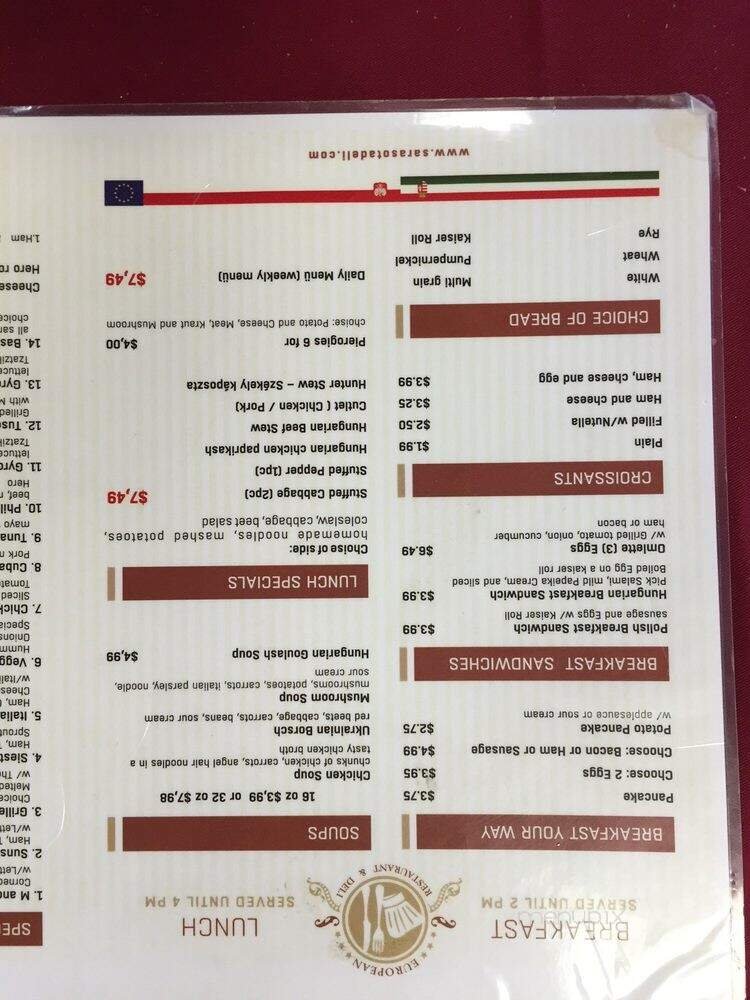 Menu page 2