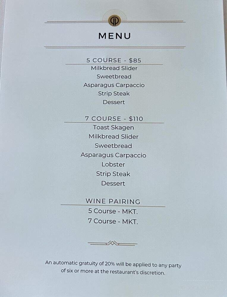 Menu page 1