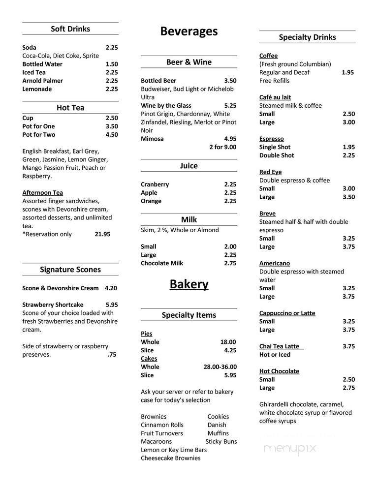 Menu page 1