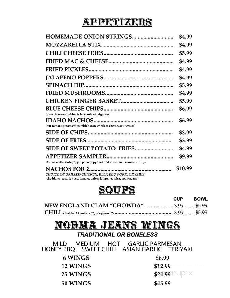 Menu page 1
