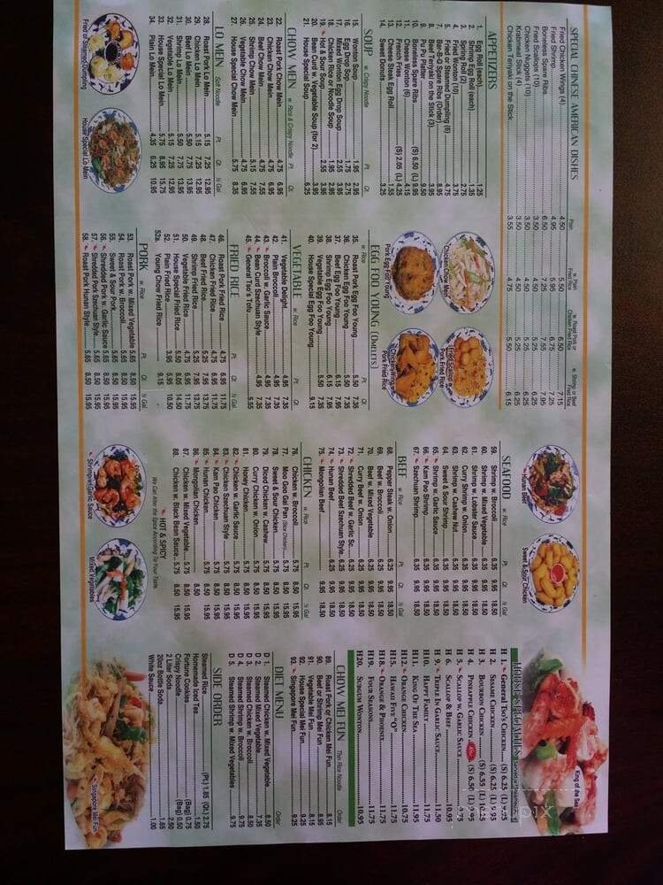 Menu page 1