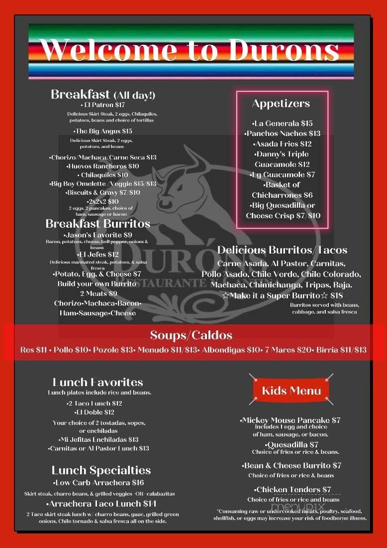 Menu page 1