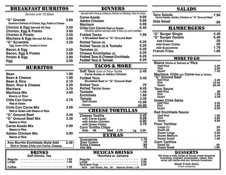 Menu page 2