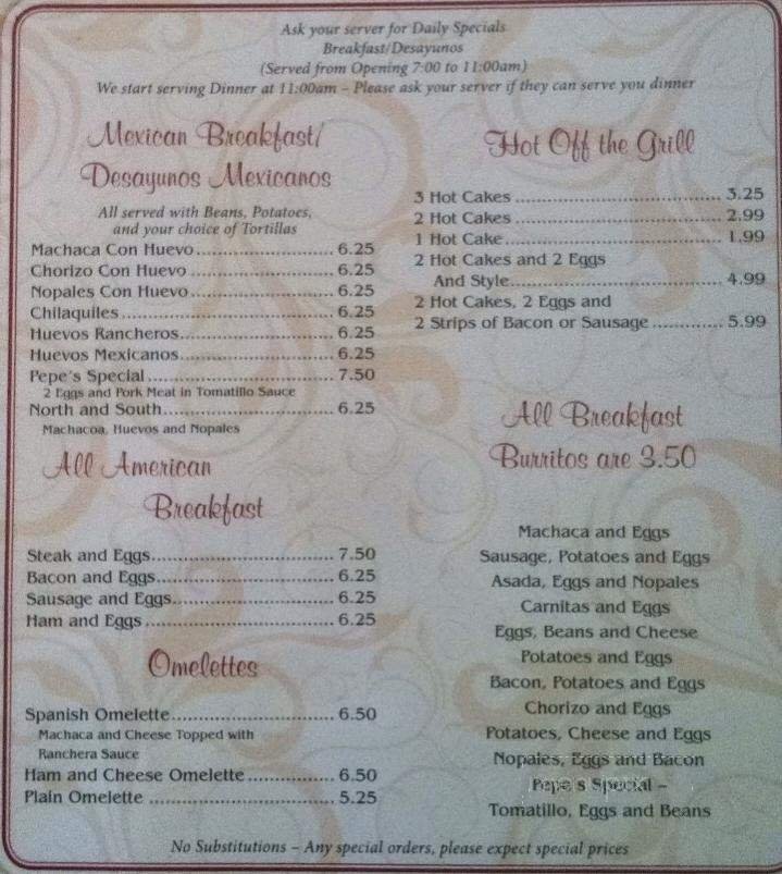 Menu page 2