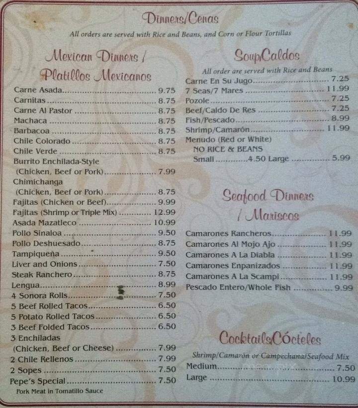 Menu page 3