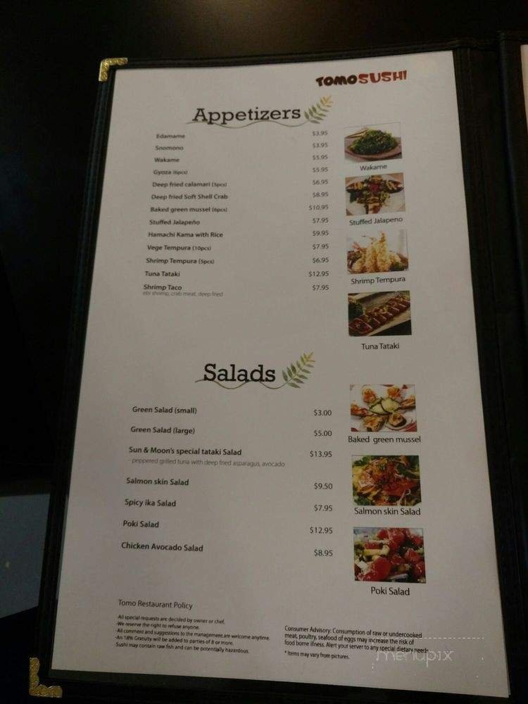 Menu page 1