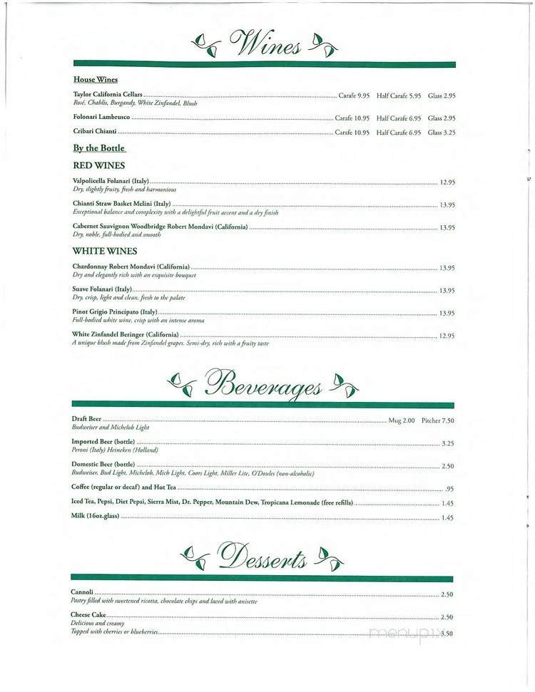 Menu page 1