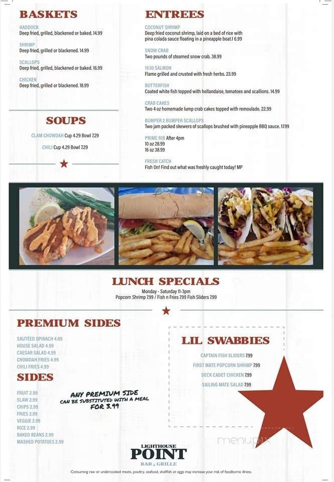 Menu page 1