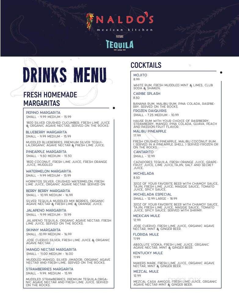 Menu page 1