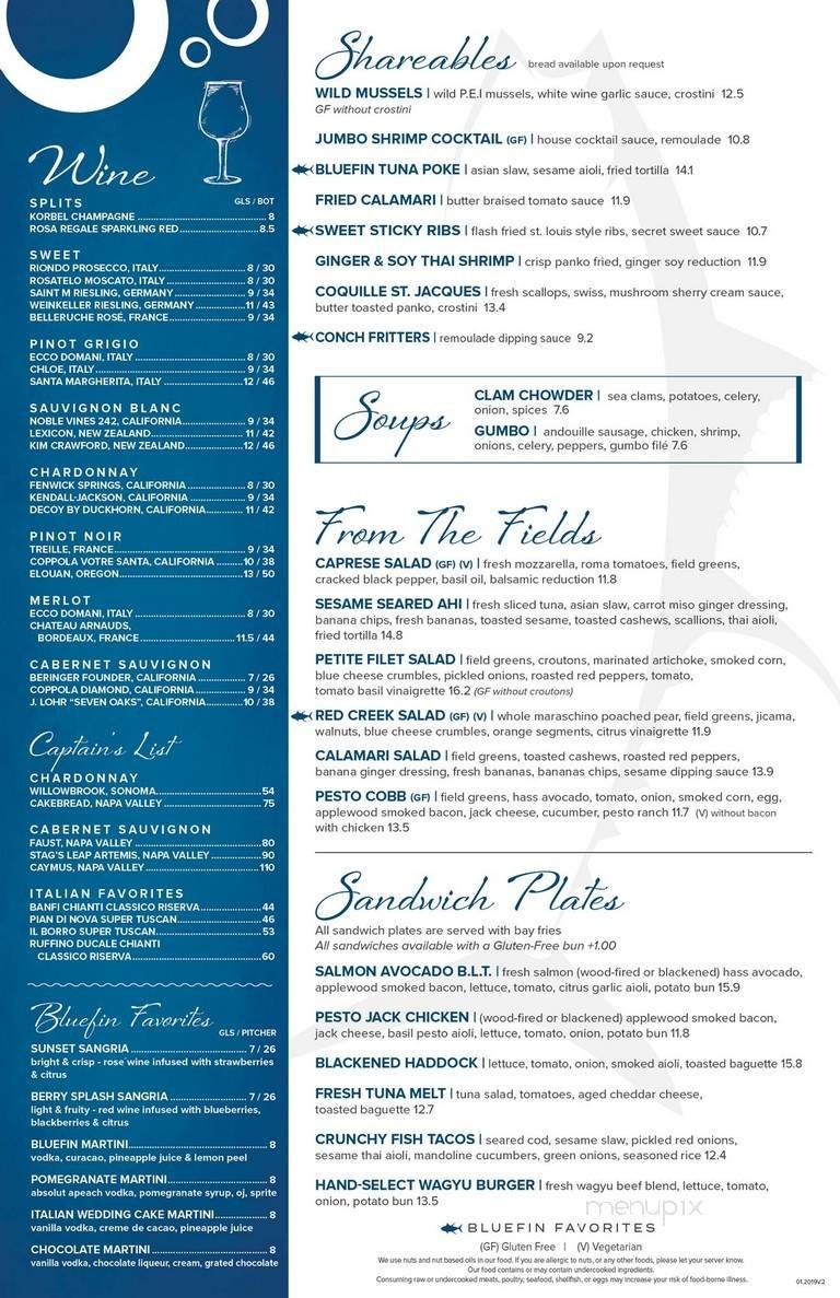 Menu page 1