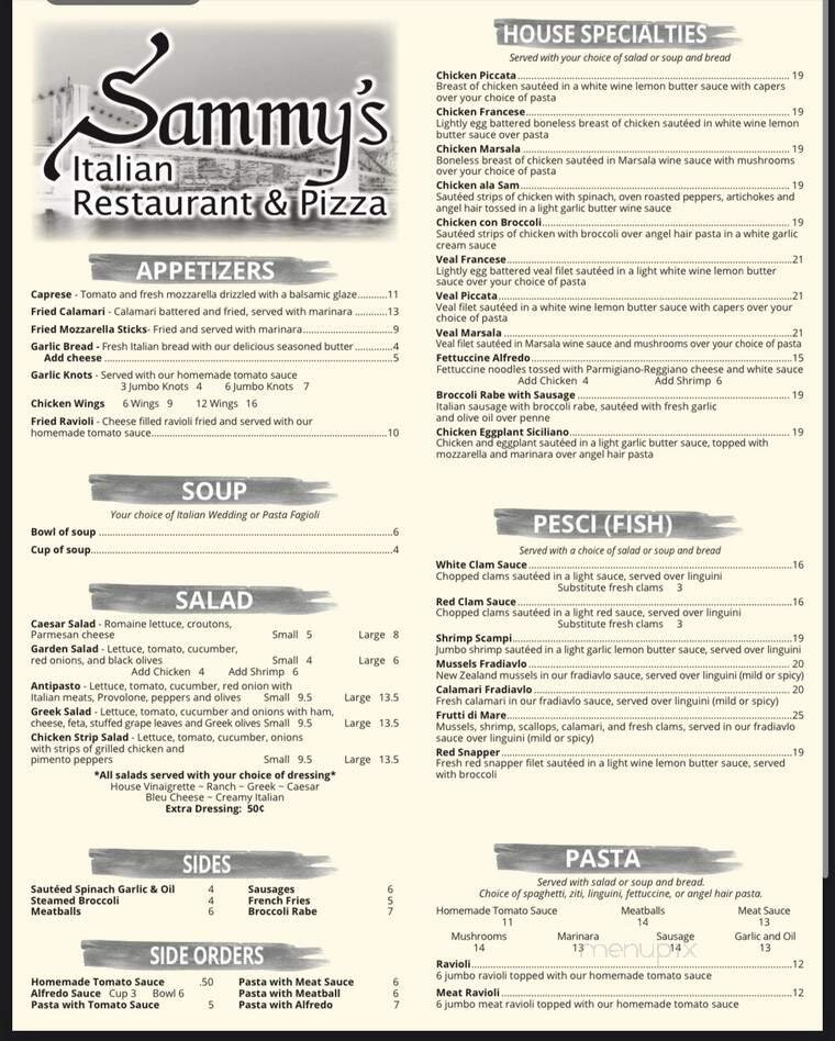 Menu page 1