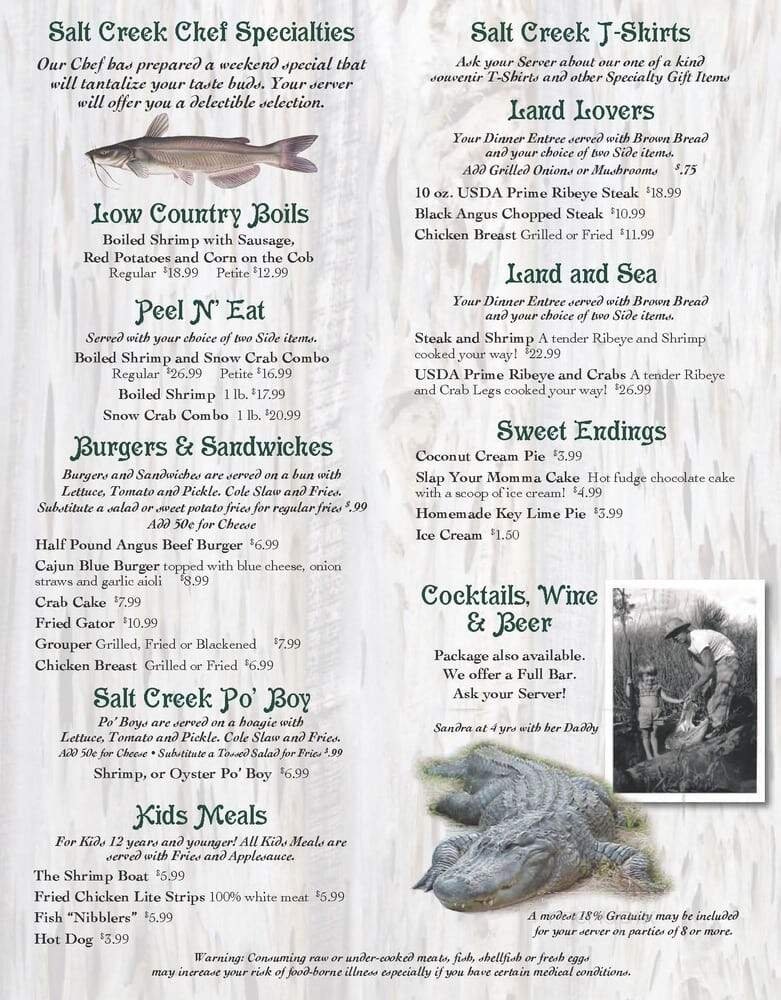 Menu page 1