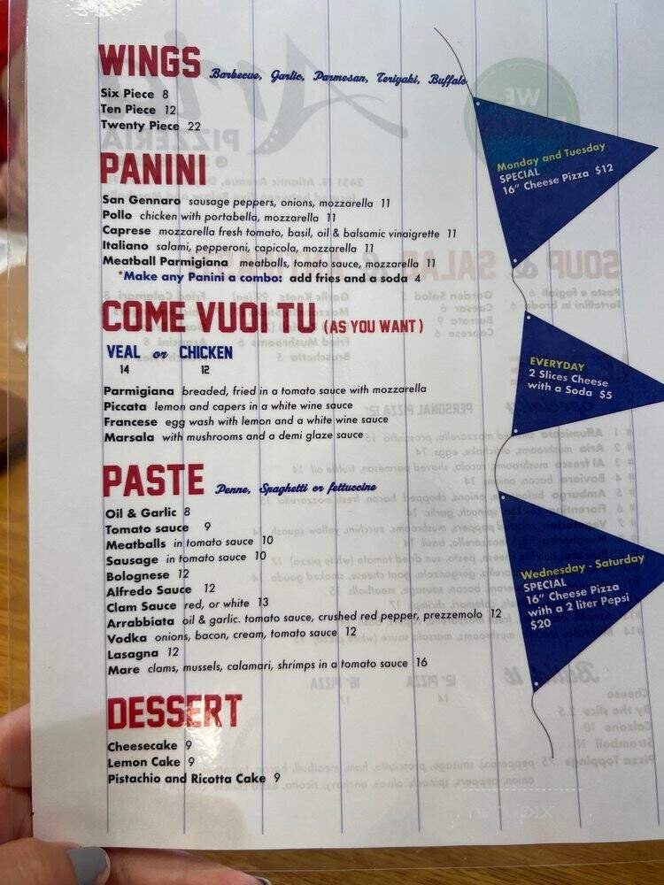 Menu page 1