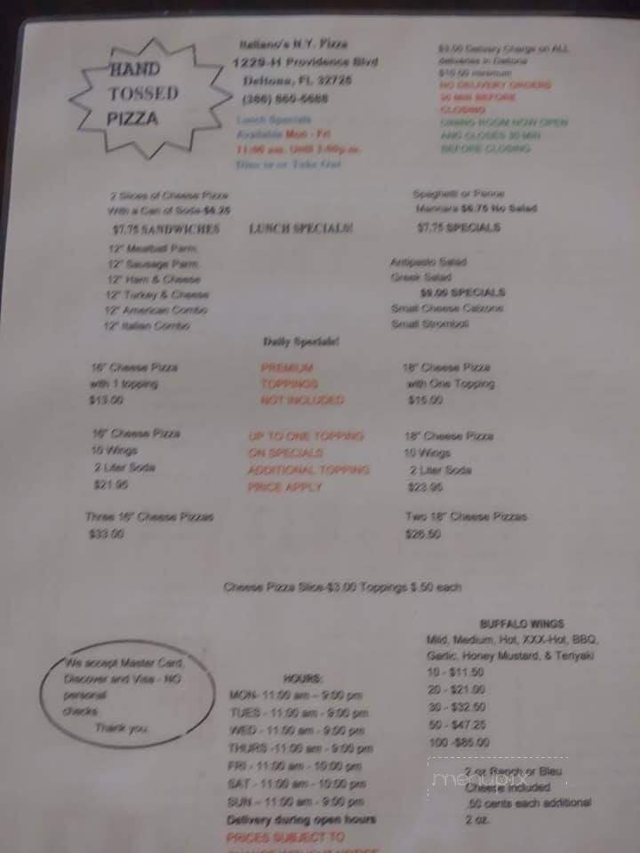 Menu page 1