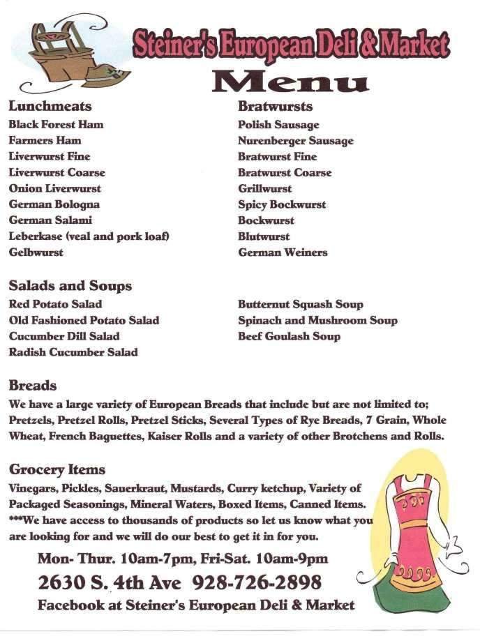 Menu page 1