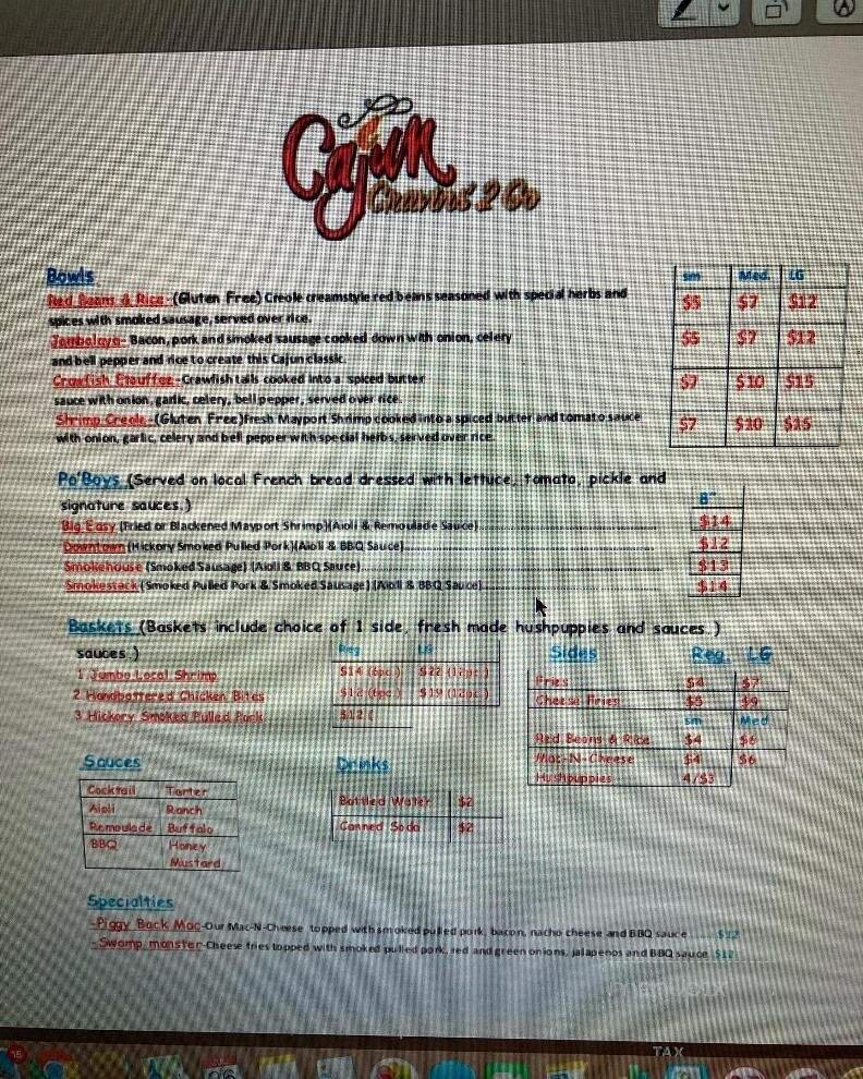 Menu page 2