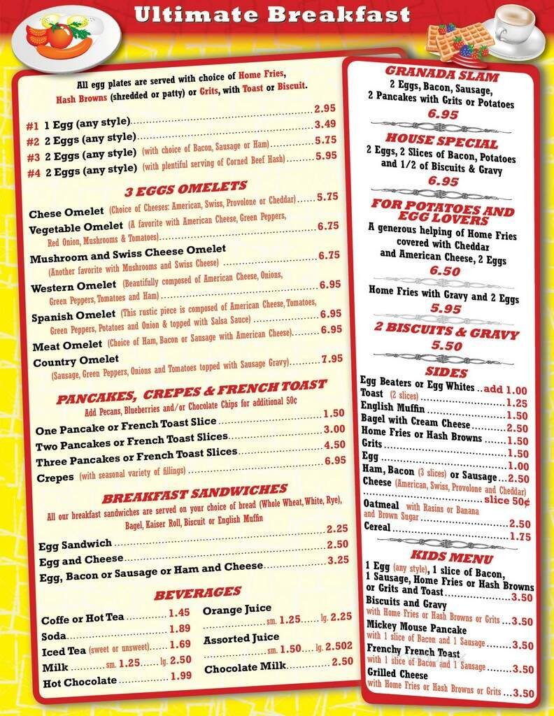 Menu page 1