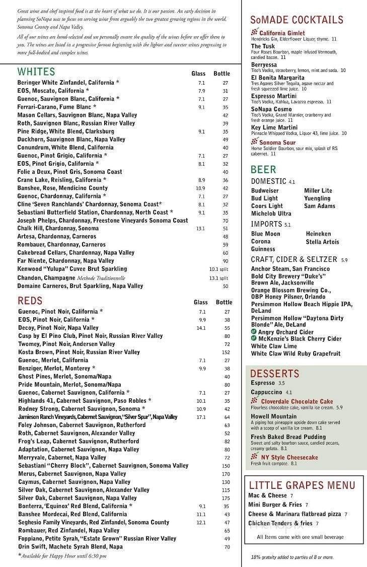 Menu page 2