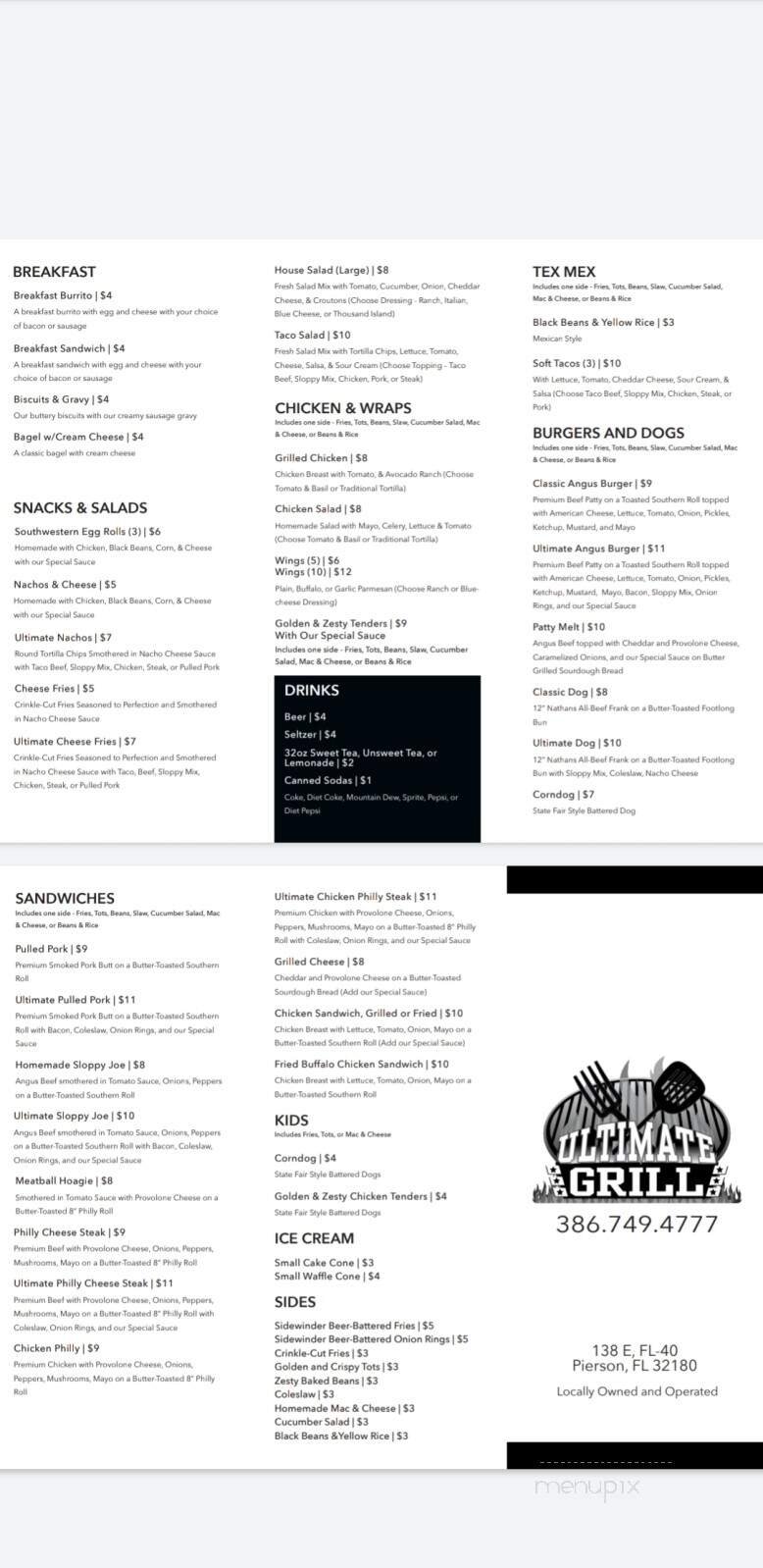 Menu page 1