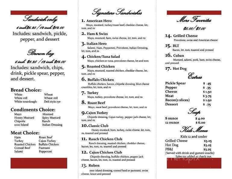 Menu page 2