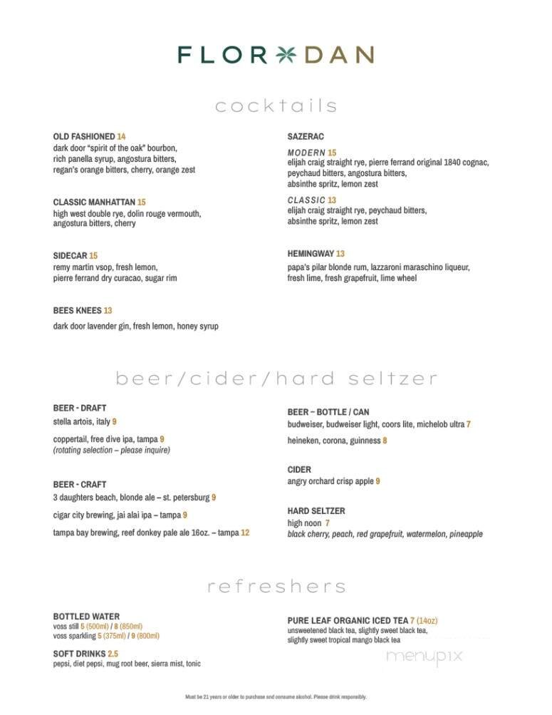 Menu page 1