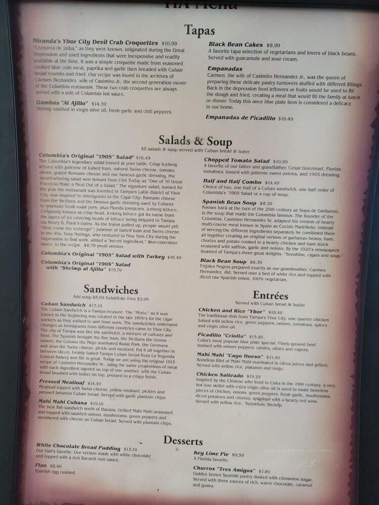 Menu page 8