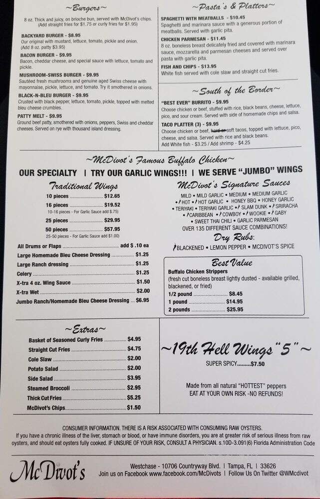 Menu page 1