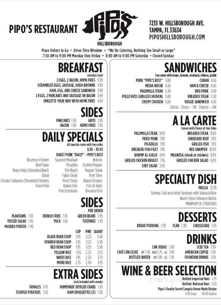 Menu page 1