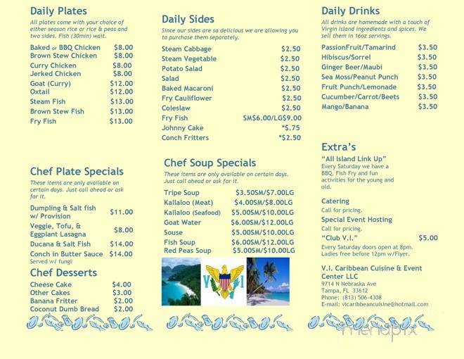 Menu page 1