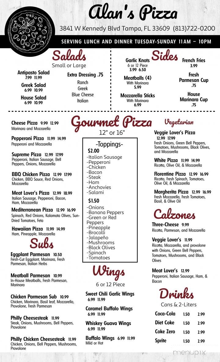 Menu page 1
