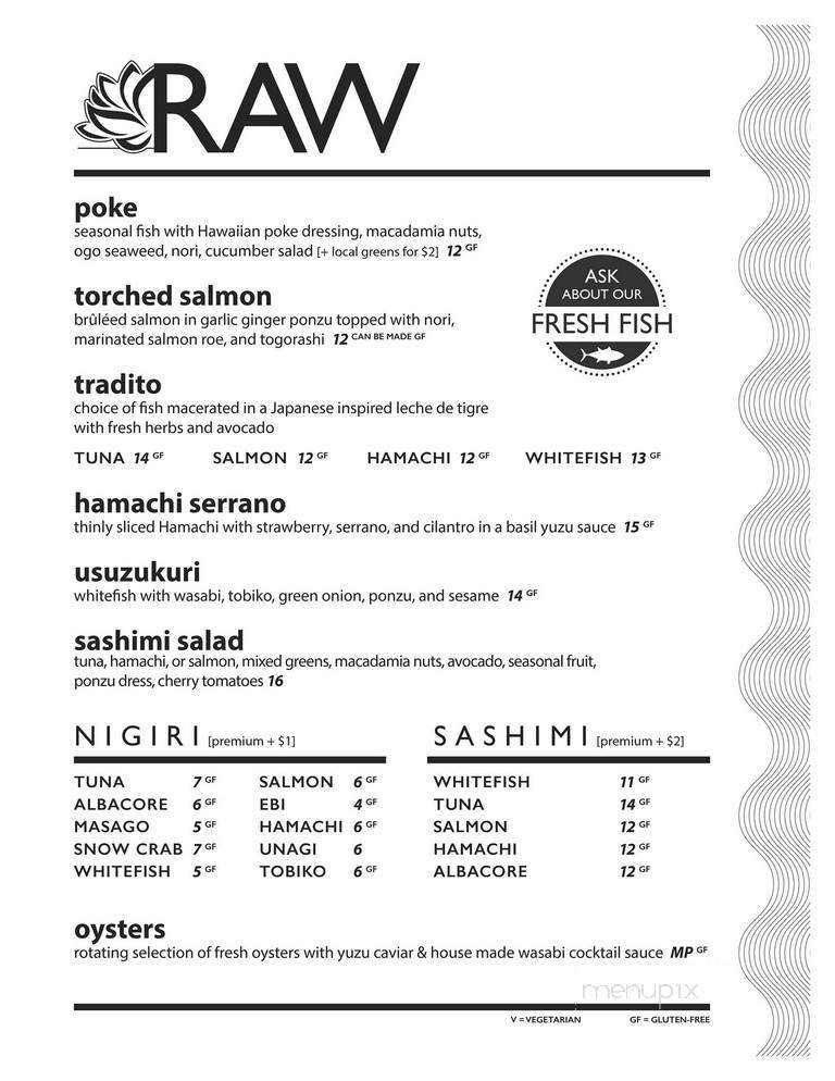 Menu page 1