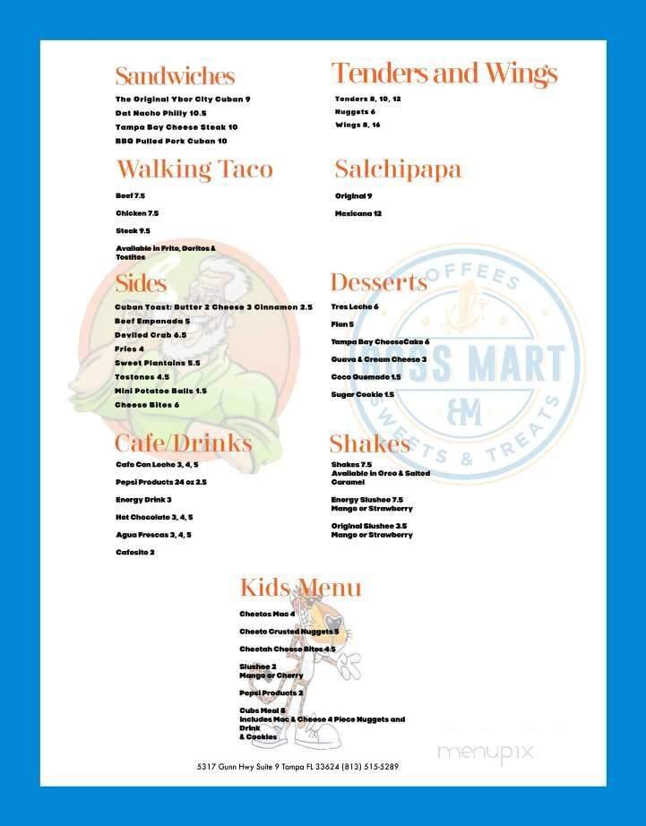 Menu page 1