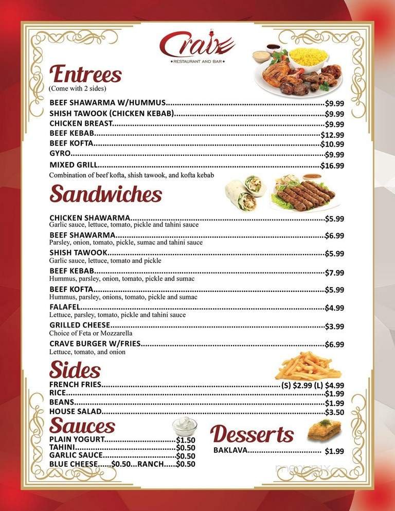 Menu page 1