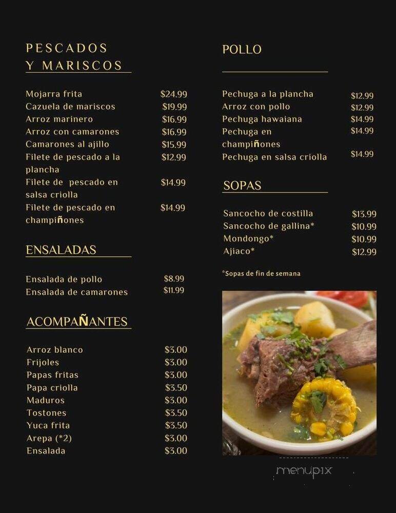 Menu page 1