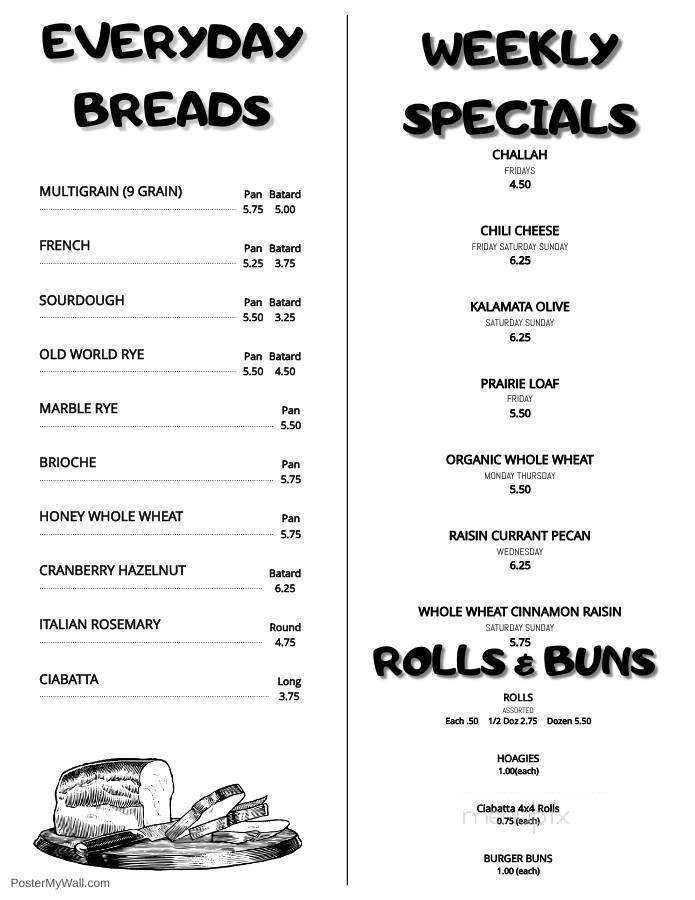 Menu page 1