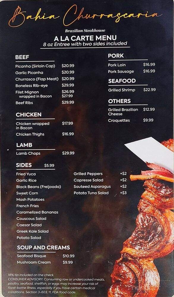 Menu page 1