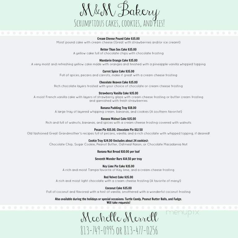 Menu page 1