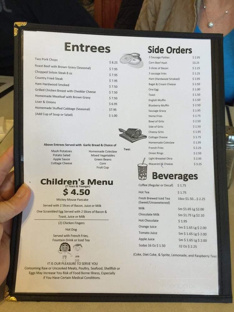 Menu page 1