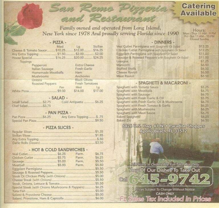 Menu page 2
