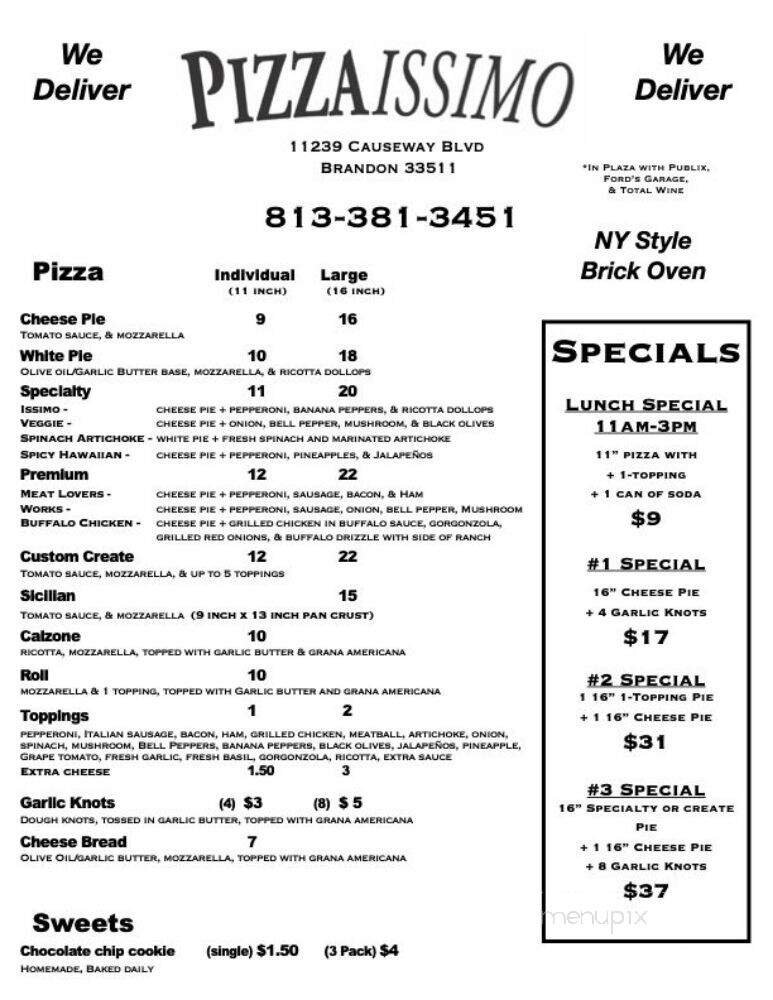 Menu page 1