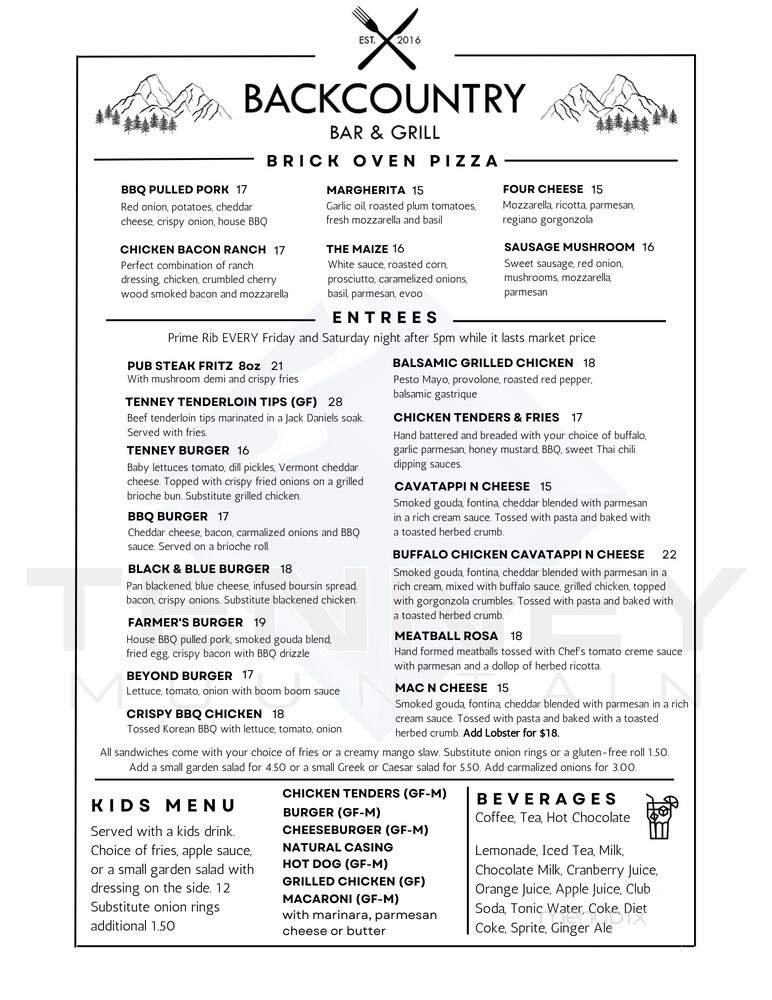 Menu page 3