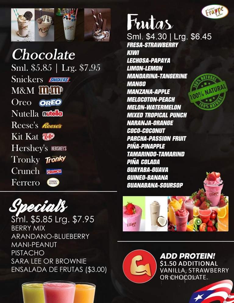 Menu page 1