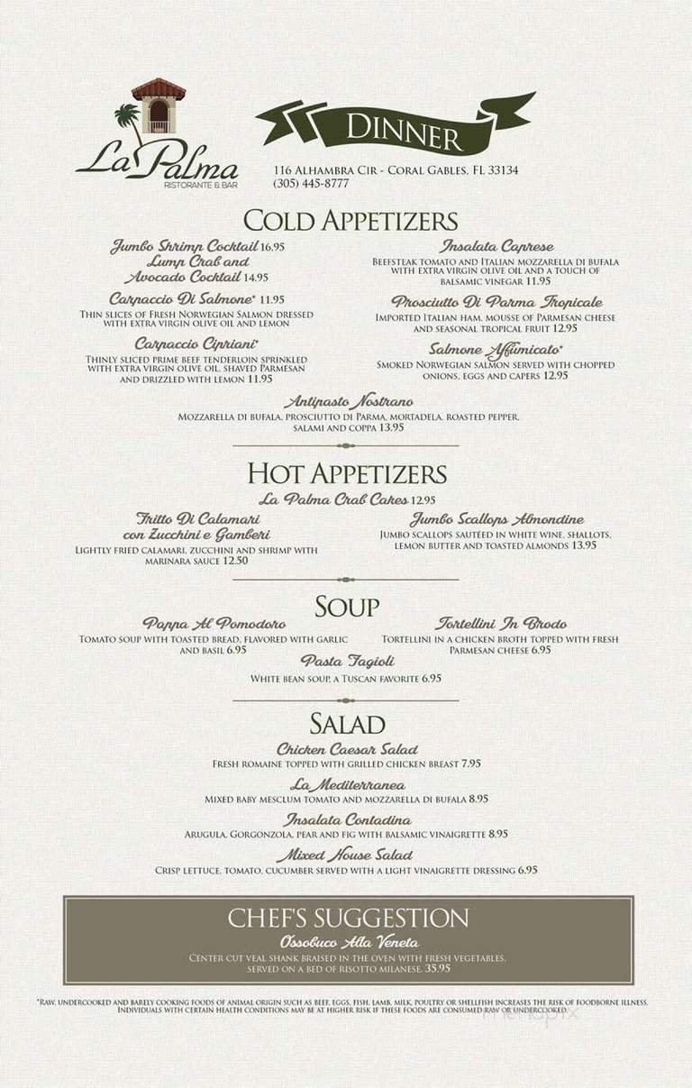 Menu page 1